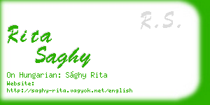 rita saghy business card
