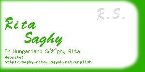 rita saghy business card